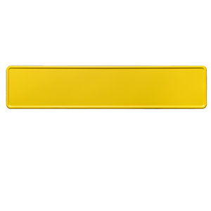 Gele Kentekenplaat met naam