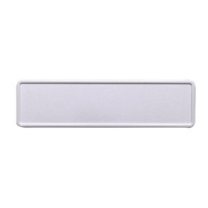 Witte midi kentekenplaat met naam 34x9cm