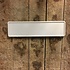 Witte midi kentekenplaat met naam 34x9cm