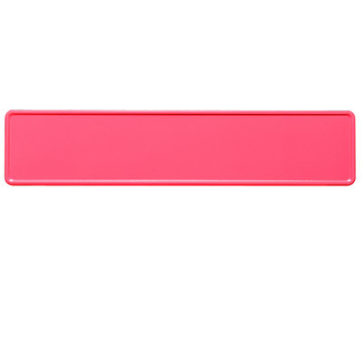Fluor roze kentekenplaat met naam