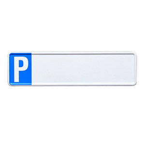 Parkeer kentekenplaat met naam 34x9cm