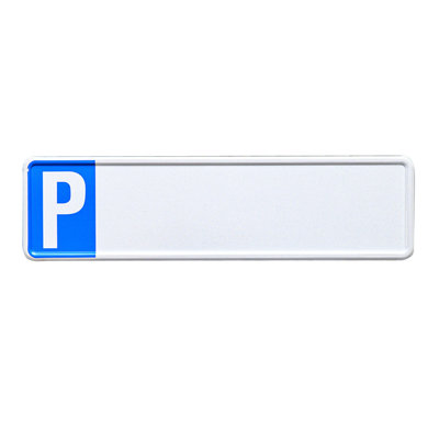 Parkeer kentekenplaat met naam 34x9cm