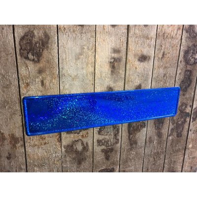 Blauw Glitter / Flake kentekenplaat met naam