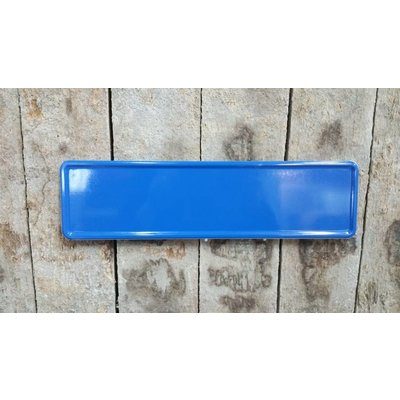 Midi Kentekenplaat blauw 34x9 met naam