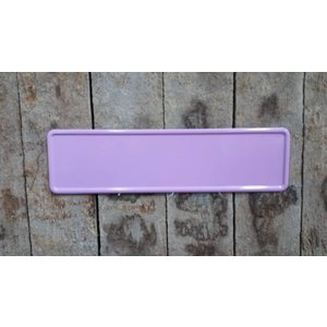 Midi Kentekenplaat lila 34x9 met naam