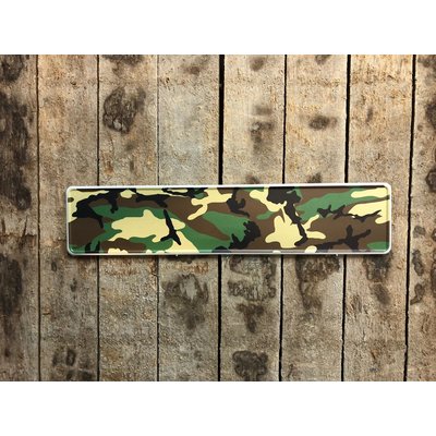 camouflage kentekenplaat met naam