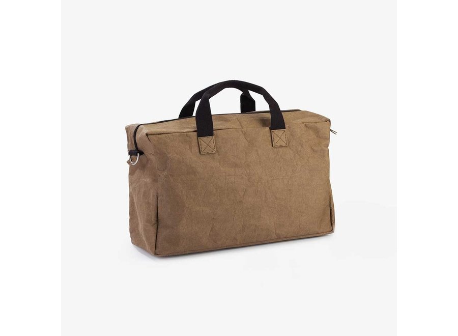 Colibries - Chestnut - Wochenendtasche - Taupe - Handgefertigt aus Waschpapier - 100% biologisch abbaubar
