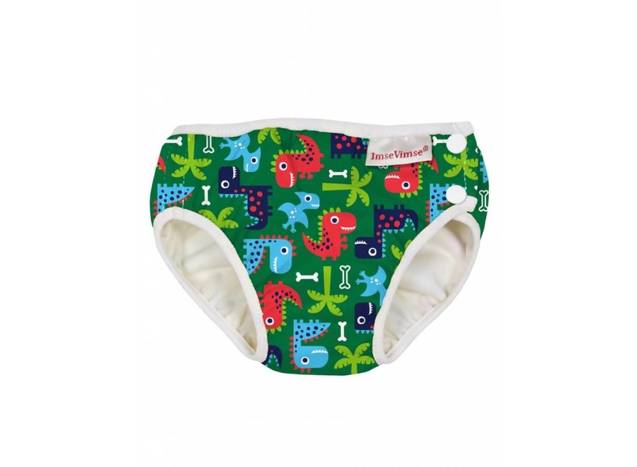 Washable Swim Nappy - Green - Dinoprint