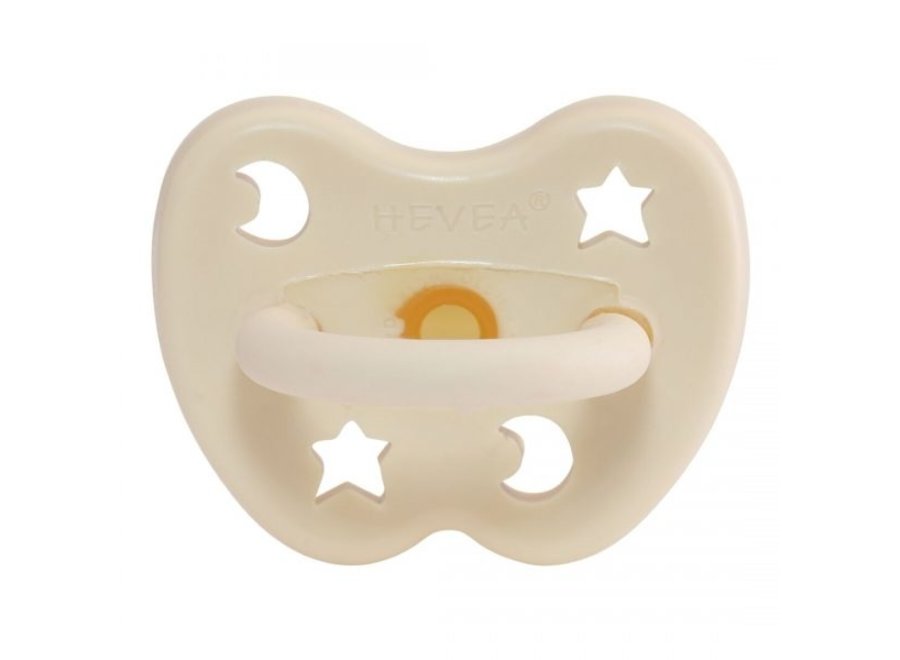 Hevea pacifier round milky white