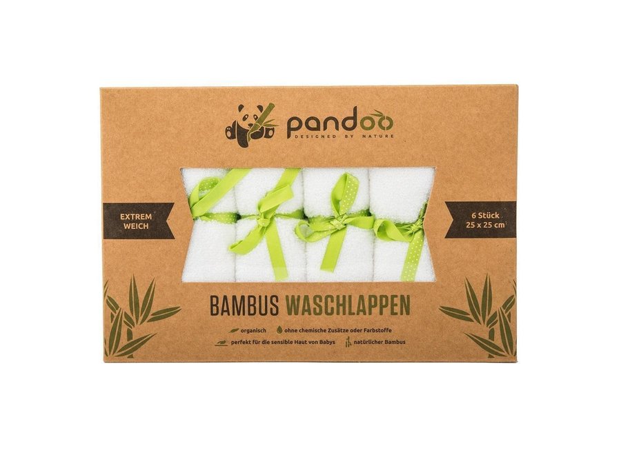 Pandoo - waschbar BabyTücher - 6 Stück - Hypoallergen - Umweltfreundlich