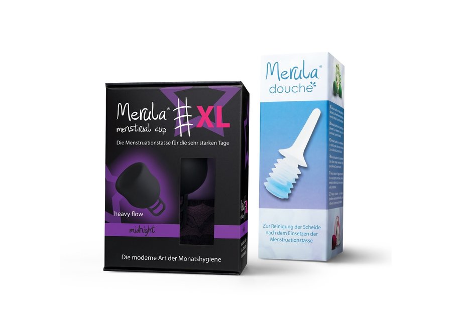 Merula Cup XL + Douche - 6 Couleurs - Hygiène optimale et confort durable