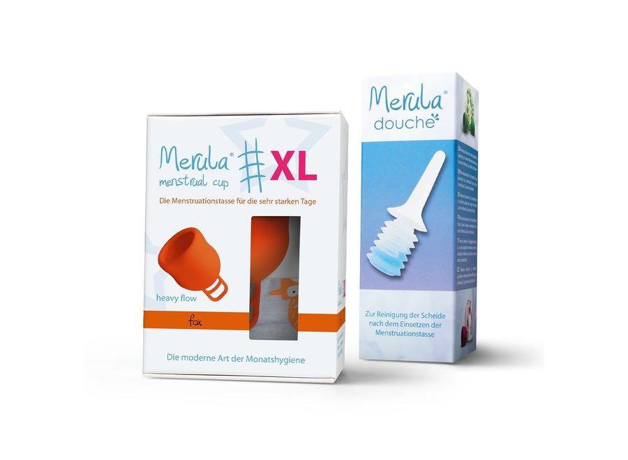 Merula Cup XL + Douche - 6 Couleurs - Hygiène optimale et confort durable