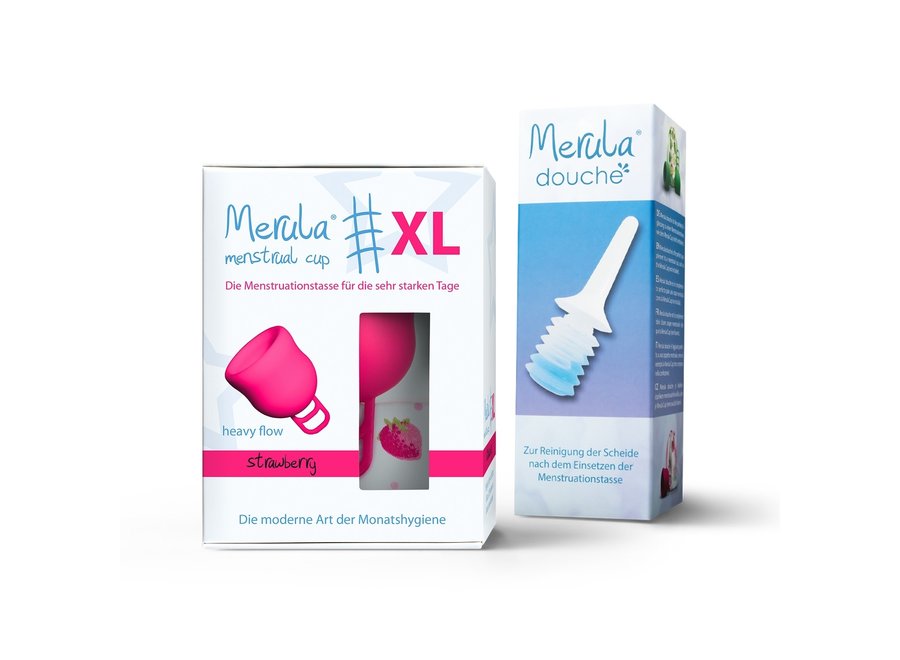 Merula Cup XL + Douche - 6 Couleurs - Hygiène optimale et confort durable