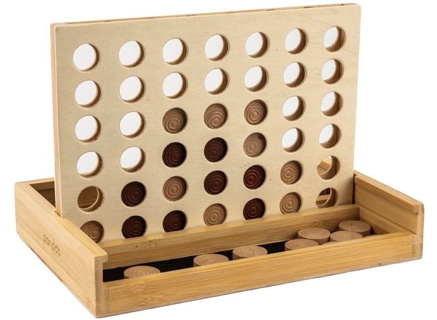 Pandoo bamboo four in a row - wood-free and plastic-free