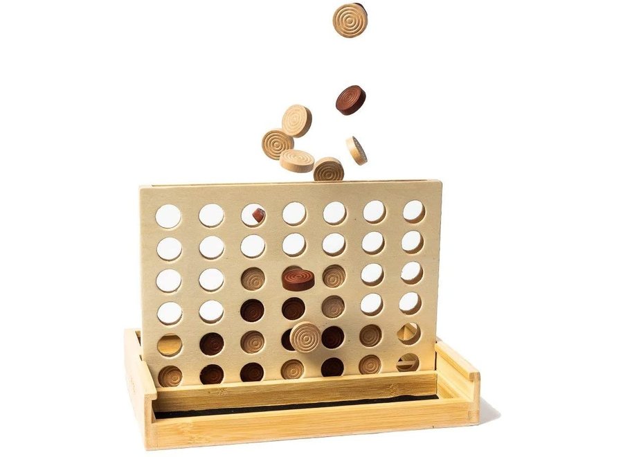 Pandoo bamboo four in a row - wood-free and plastic-free