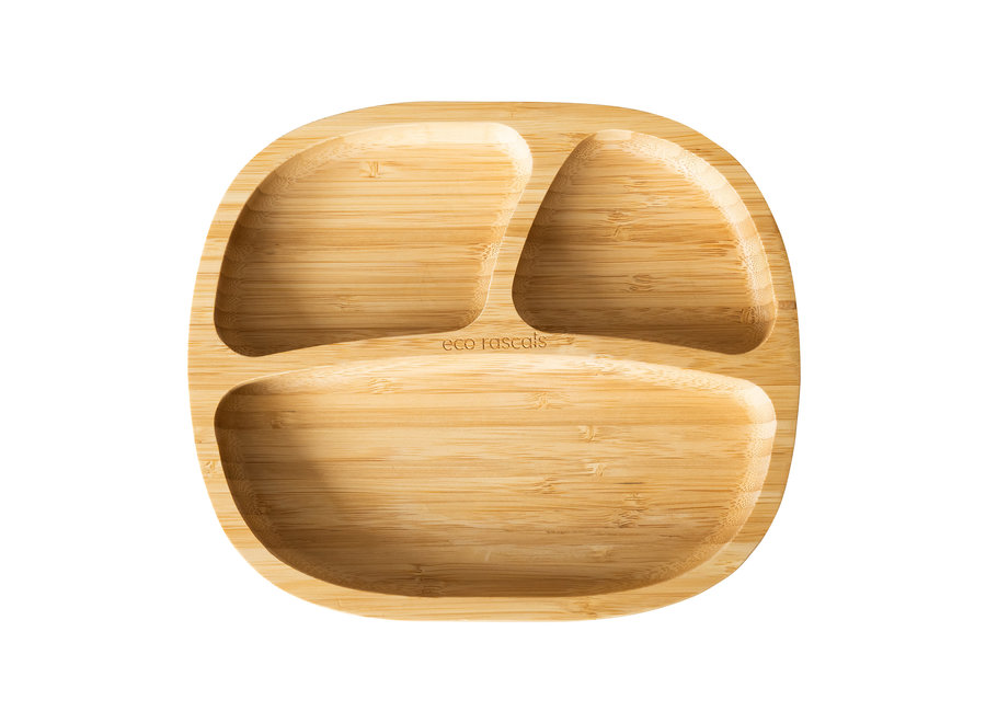 Bamboo plate with suction cup - Bamboo plate - Melamine free