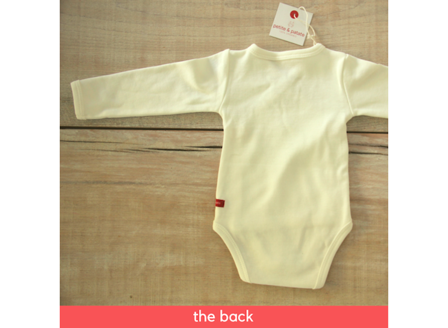 Long-sleeved wrap-over bodysuit - the red one