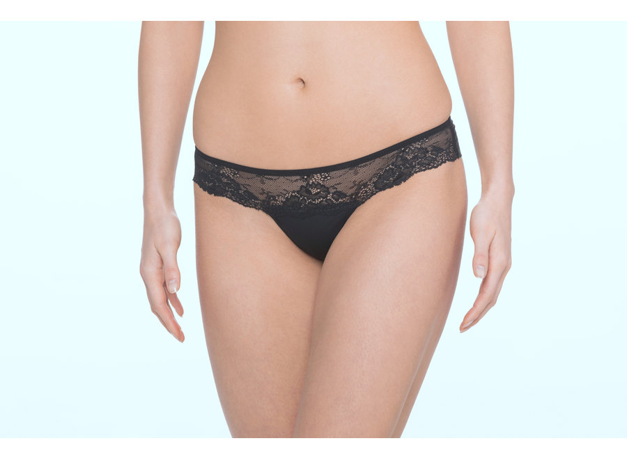 Menstrual underwear Brazilian String - black