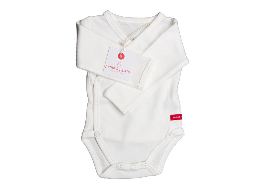 Long-sleeved wrap-over bodysuit - the red one