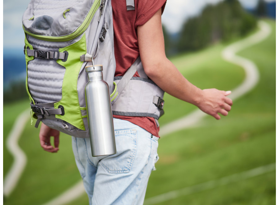 Pandoo - RVS Thermosflasche - 750 ml - Doppelwandige IsÖlrung - BPA-frei - hält Getränke bis zu 12 Stunden heiß