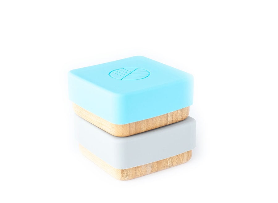 Bamboe snackbox 2 stuks - 3 kleuren - Melamine vrij