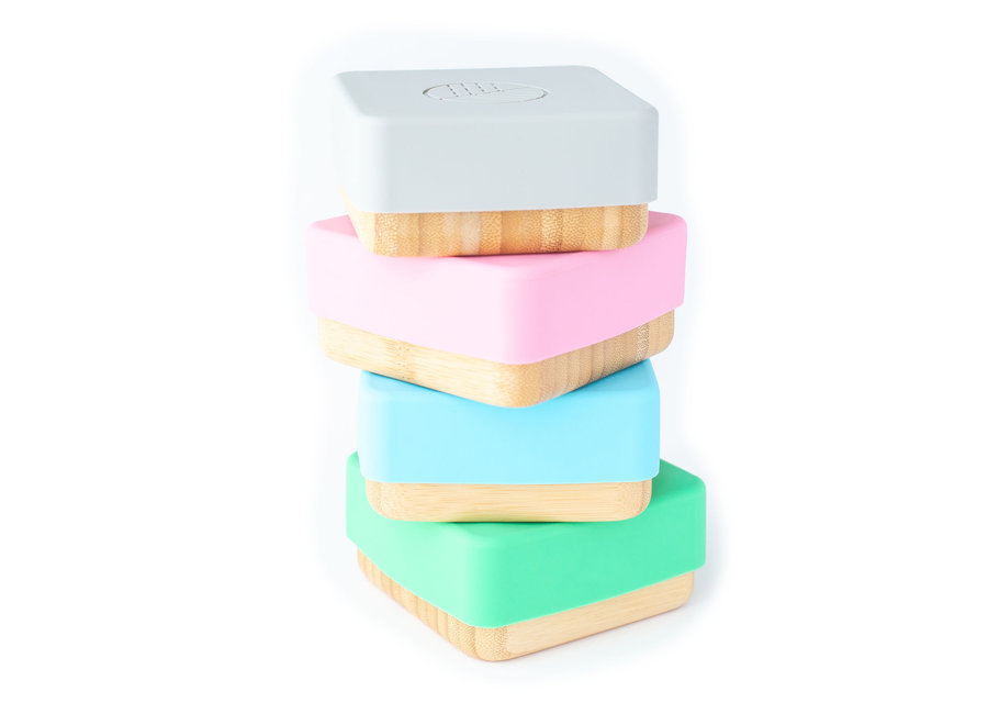 Bamboe snackbox 2 stuks - 3 kleuren - Melamine vrij