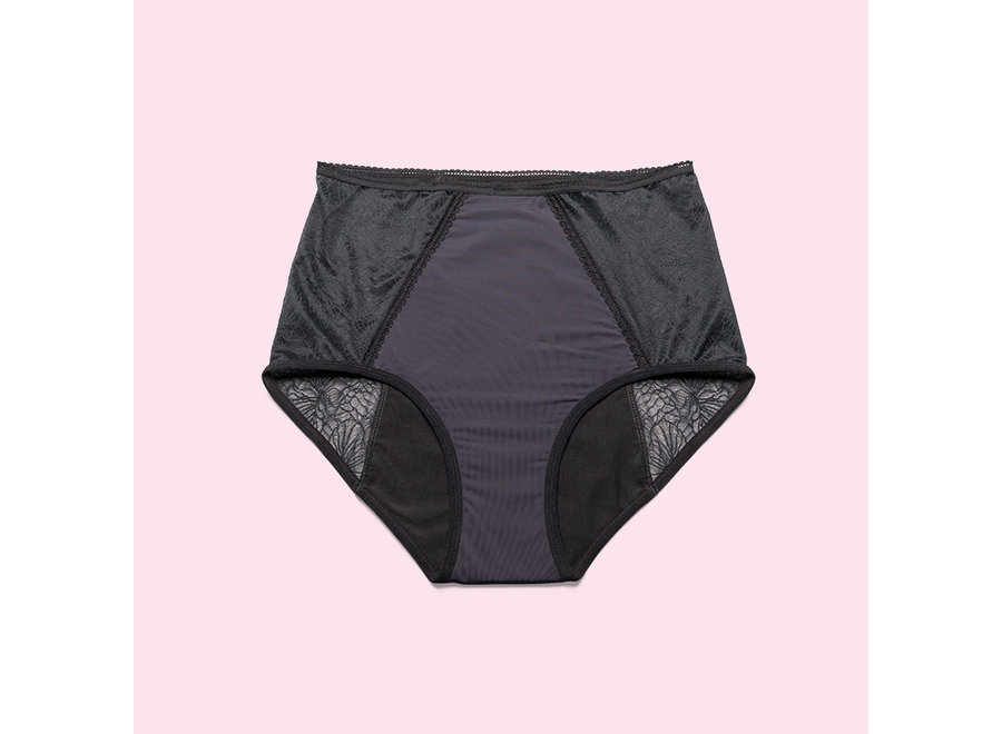 Set of 4 + Wetbag - Cheeky Wipes Menstrual Underwear Feeling Pretty + Sassy + Sporty + Comfy - Black