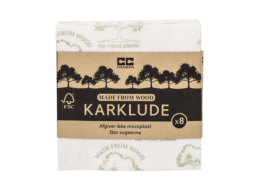 Vaat- en reinigingsdoekjes - 100% houtvezels FSC - 8-pack