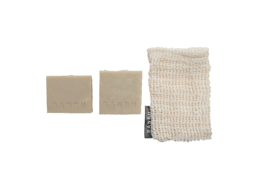 Soap bar 2x | incl. sisal scrub bag | Zero waste