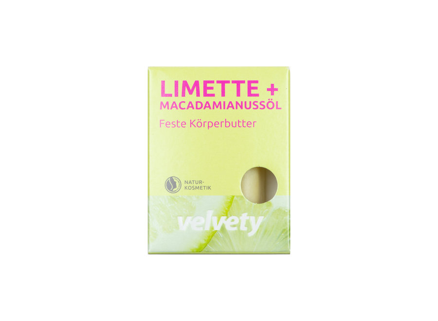 Velvety - Body Butter Bar - Limette & Macadamia - 60g