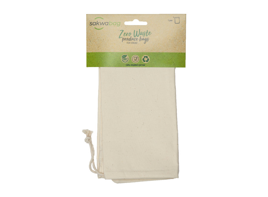 Sac à pain - Coton bio - 1 pièce | Sakwabag - Sac réutilisable en coton 100% bio pour réduire les déchets