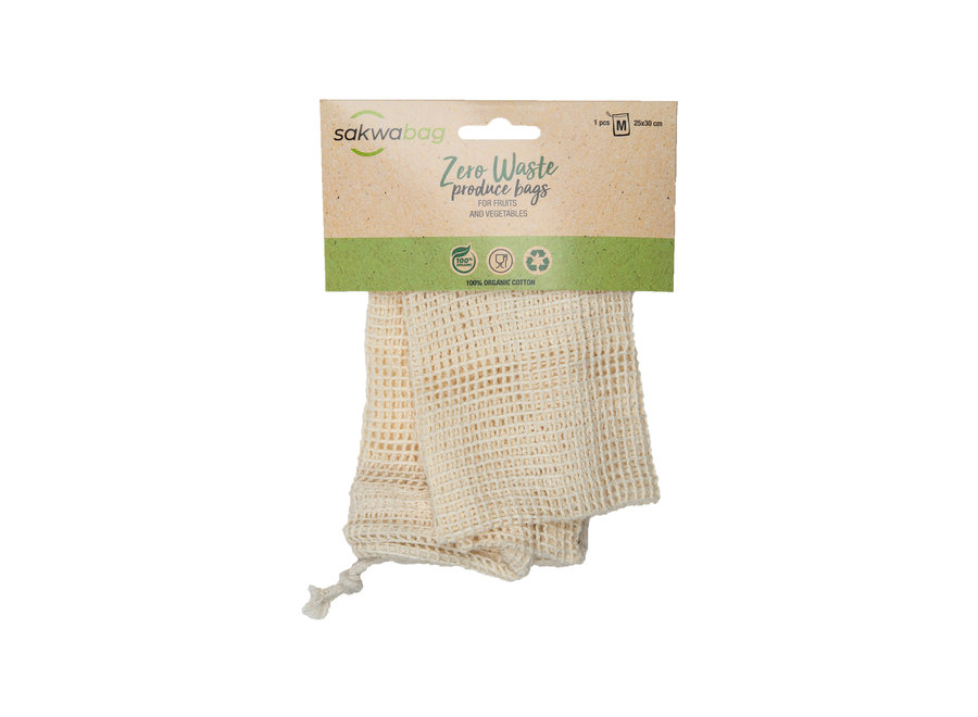 Vegetable & Fruit bag - Organic cotton - 1 piece - Size M