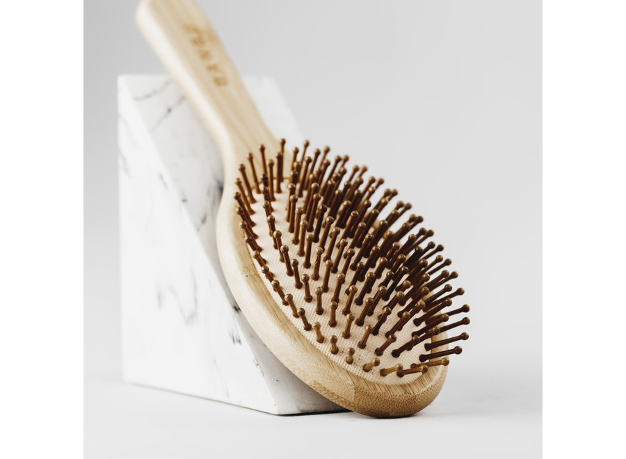 Banbu brosse à cheveux en bambou - Ronde | Écologique et durable