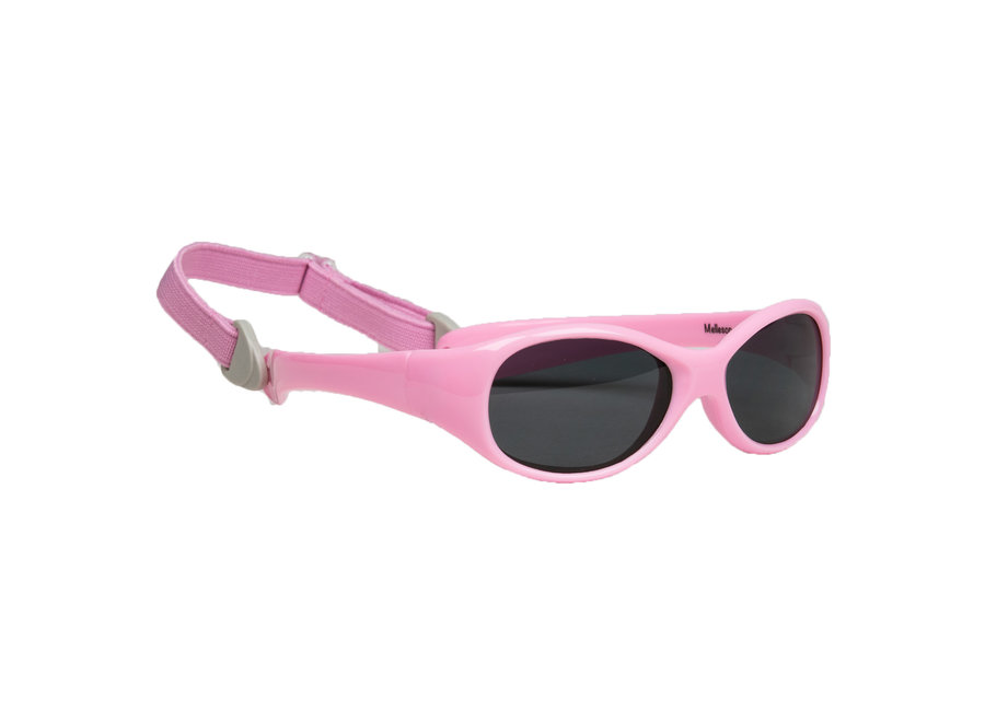 Children's sunglasses Noah with strap 2-4 years - size M- Pink