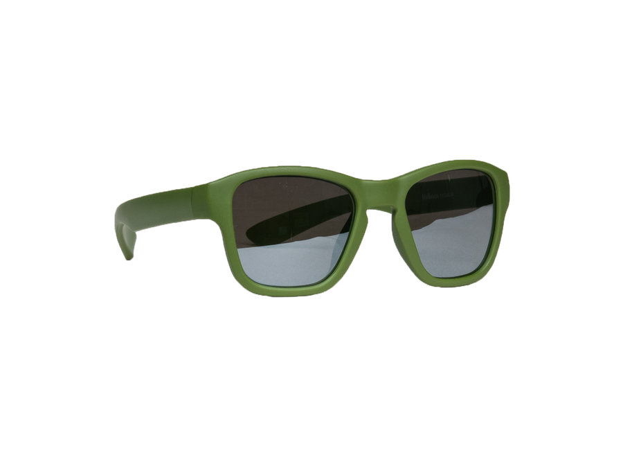 Children's sunglasses Dani 3-7 years - size M - Moss green with mirror coated lenses