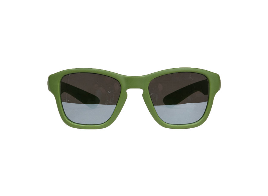 Children's sunglasses Dani 3-7 years - size M - Moss green with mirror coated lenses