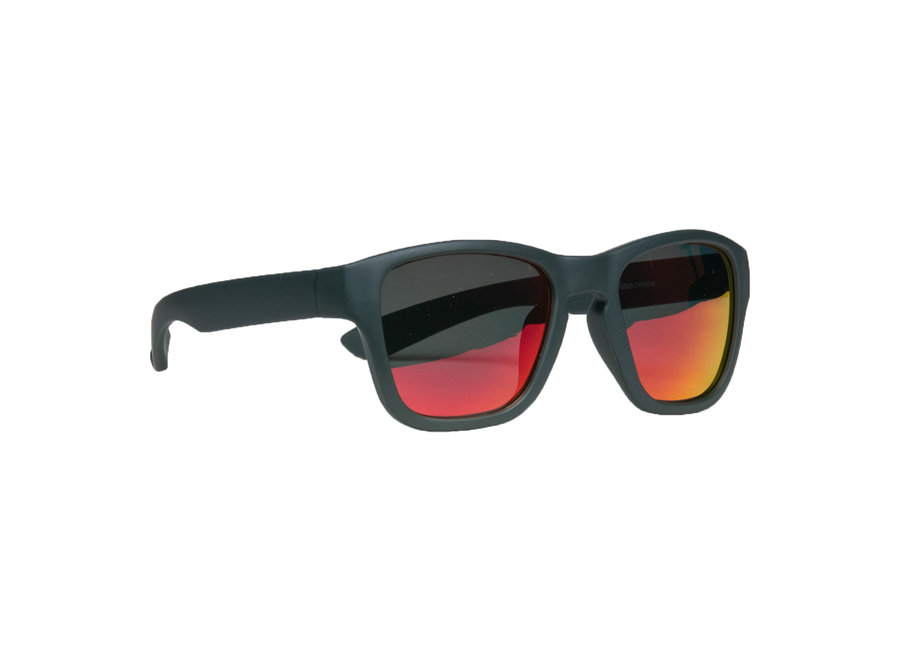 Children's sunglasses Dani 7+ years - size L - Dark gray with black / red revo coated lenses