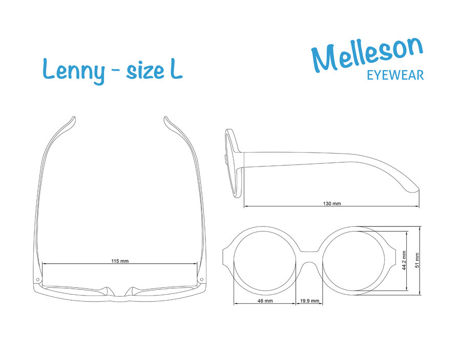 Melleson - Kindersonnenbrille Lenny - Größe L - Camel - UV400-Schutz - Leicht und flexibel