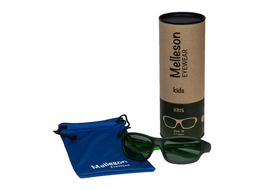 Children's sunglasses Kris 3-7 years - size M - black green