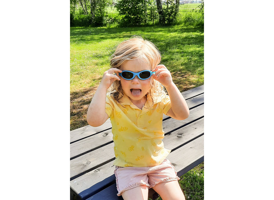 Melleson - Kindersonnenbrille Juul - NA - Größe S - Blau - UV400 Schutz - Verstellbares Band