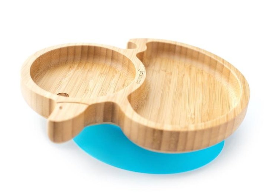 Assiette en bambou canard - 4 couleurs - Sans mélamine | Durable et pratique pour les enfants