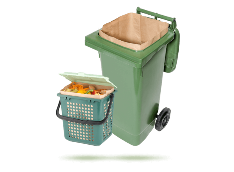 Kompostierbare Papiertüten - 50 x 10 Liter