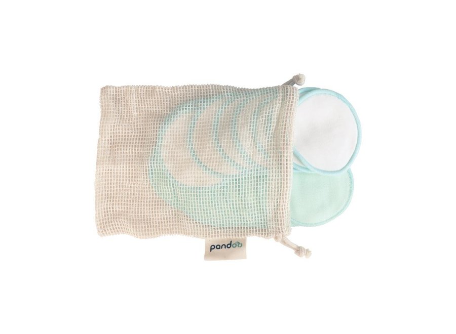 Bamboo holder + 18 Pandoo cleaning pads washable from bamboo