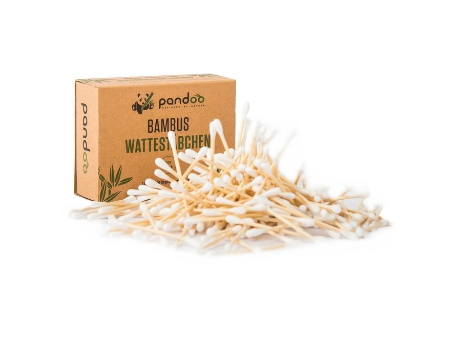 Pandoo cotton buds bamboo and organic cotton - 200 pieces