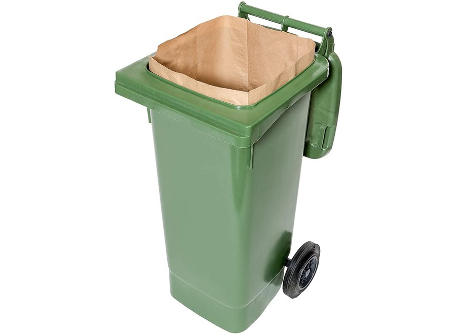 Composteerbare papieren containerzakken 1 laags - 120 /140 Liter