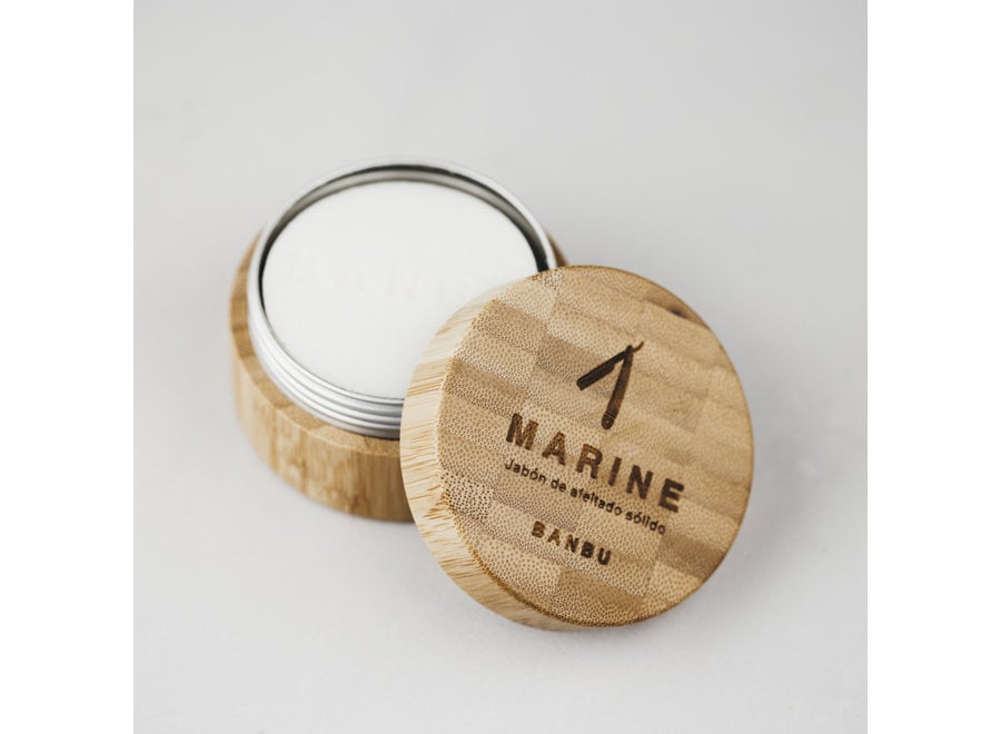 Razor + Shaving brush black & shaving soap Marine