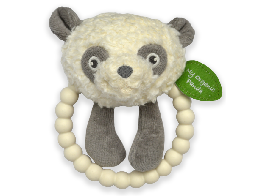 My Organic Panda - Silicone rammelaar met bijtring