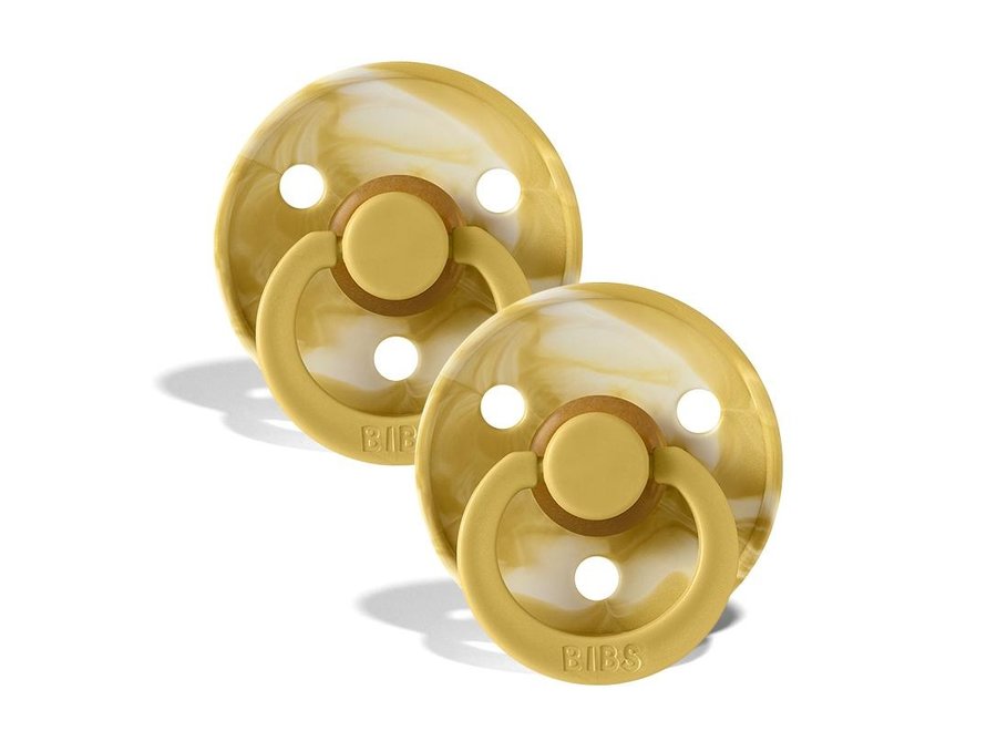 Pacifier 2-pack - Tie dye Color Mustard/Ivory– size 2
