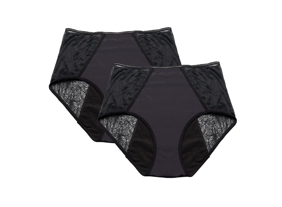 Set of 2 - Cheeky Pants menstrual underwear Feeling Hip - Black