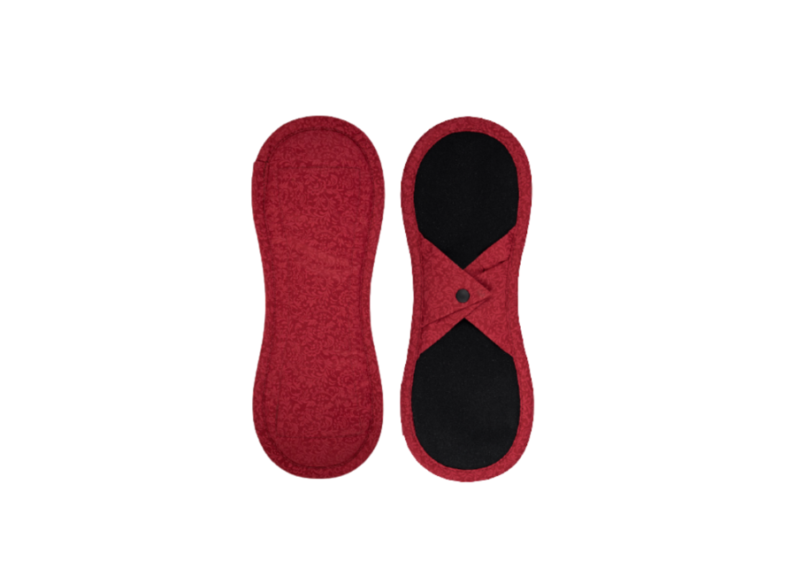 Bamboolik washable panty liners anthracite red - 3 pieces